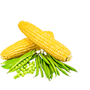 الفاصوليا، البازلاء والذرة